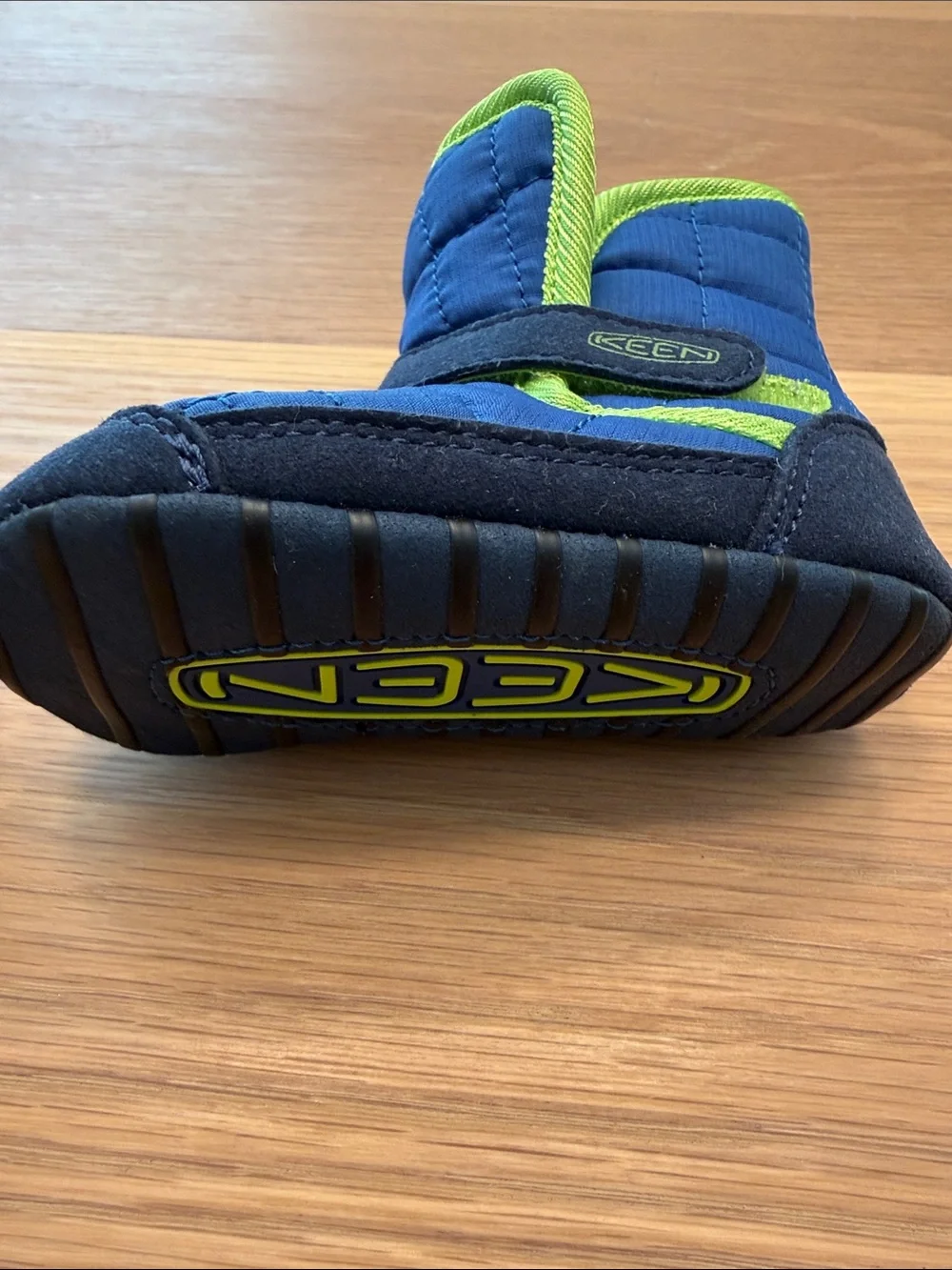 KEEN Baby Blue & Lime Winter Booties
